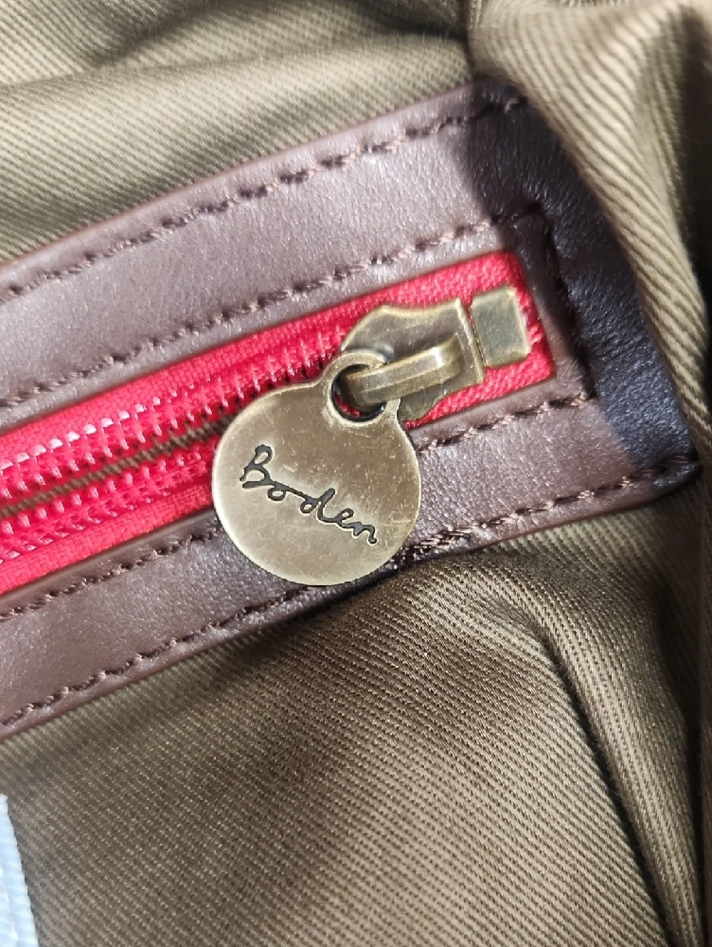 Boden Orange and Navy Shoulder Bag